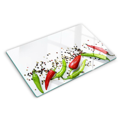 Glazen snijplanken Paprika en peper