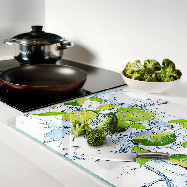 Glazen snijplanken Citroenen in water