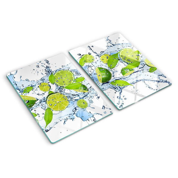 Glazen snijplanken Citroenen in water