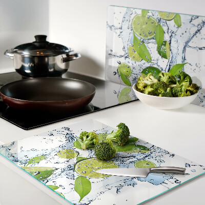 Glazen snijplanken Citroenen in water