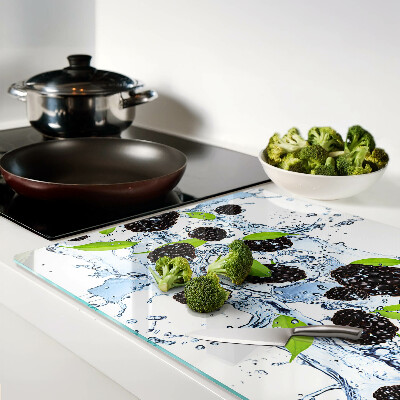 Snijplanken van glas Fruit in water