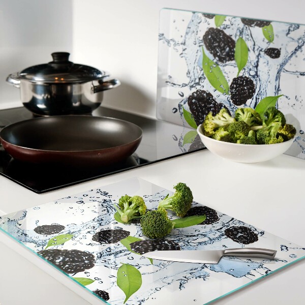 Snijplanken van glas Fruit in water