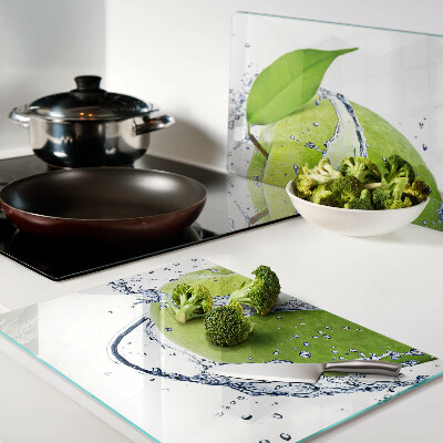 Glazen snijplanken Appel in water