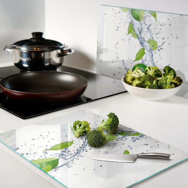 Glazen snijplanken Citroenen en bladwater