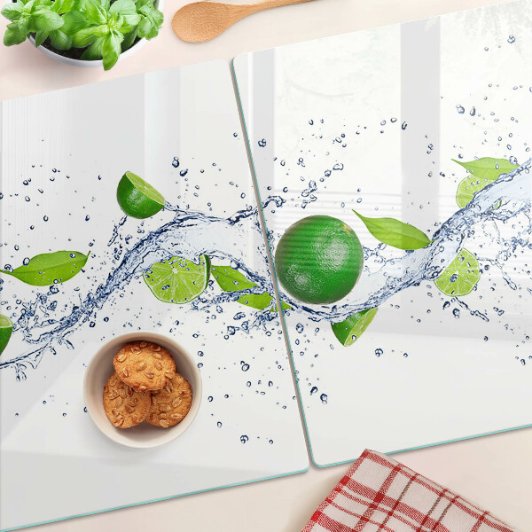 Glazen snijplanken Citroenen en bladwater
