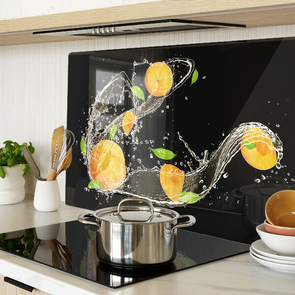 Snijplanken van glas Citrusvruchten in water