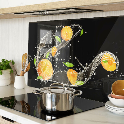 Snijplanken van glas Citrusvruchten in water