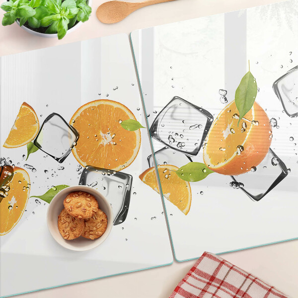 Snijplanken glas Citrus met ijs