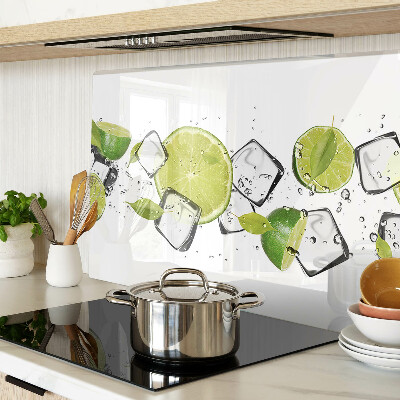 Glazen snijplanken Citroenen met ijs in water