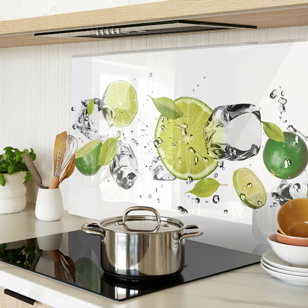 Glazen snijplanken Citroenen en ijs in water