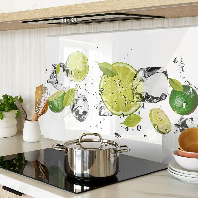 Glazen snijplanken Citroenen en ijs in water