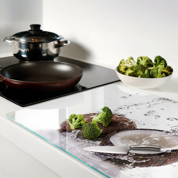 Glazen snijplanken Kokosnoot in water