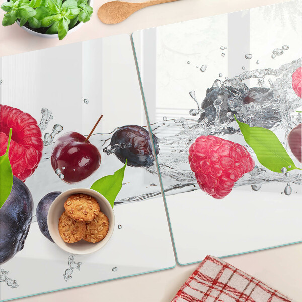 Glazen snijplanken Fruit in water