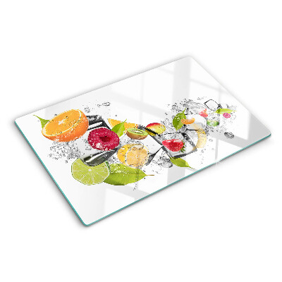 Snijplanken van glas Fruit in water