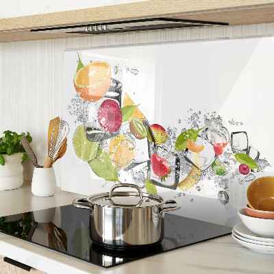 Snijplanken van glas Fruit in water