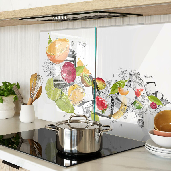 Snijplanken van glas Fruit in water