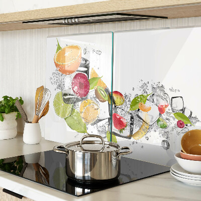 Snijplanken van glas Fruit in water