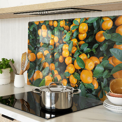 Snijplanken van glas Mandarijnen aan de takken