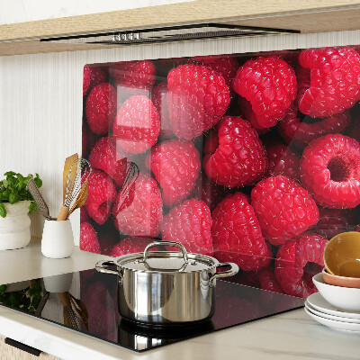 Glazen snijplanken Frambozen op de achtergrond