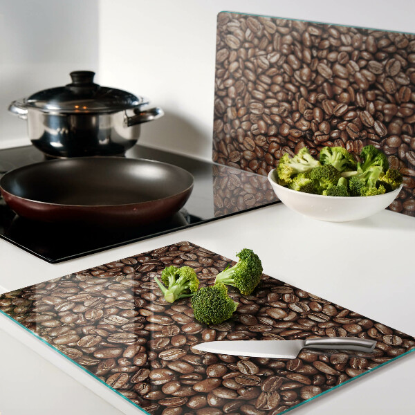 Glazen snijplanken Koffiebonen