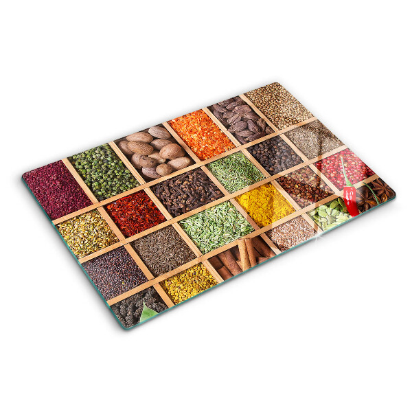 Snijplanken glas Specerijen in potjes