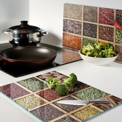 Snijplanken glas Specerijen in potjes