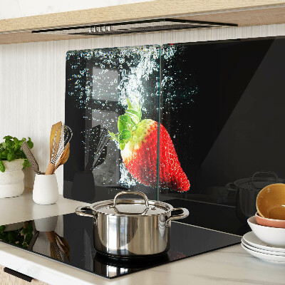 Snijplanken glas Aardbei in water