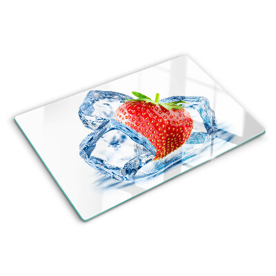 Glazen snijplanken Aardbei in ijs