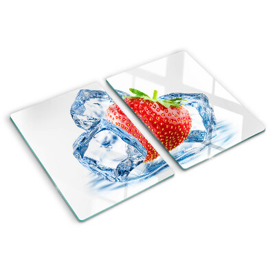Glazen snijplanken Aardbei in ijs