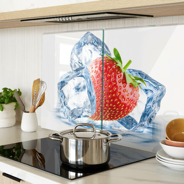 Glazen snijplanken Aardbei in ijs