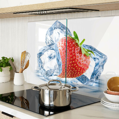 Glazen snijplanken Aardbei in ijs