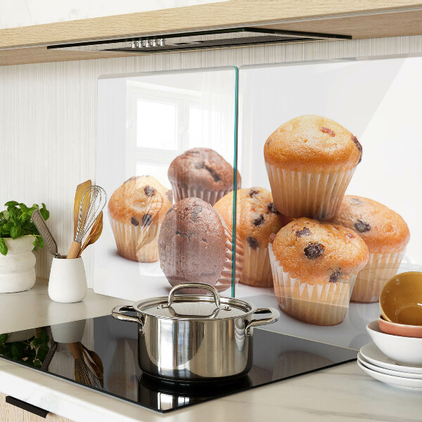Snijplanken glas Chocolade- en vanillemuffins