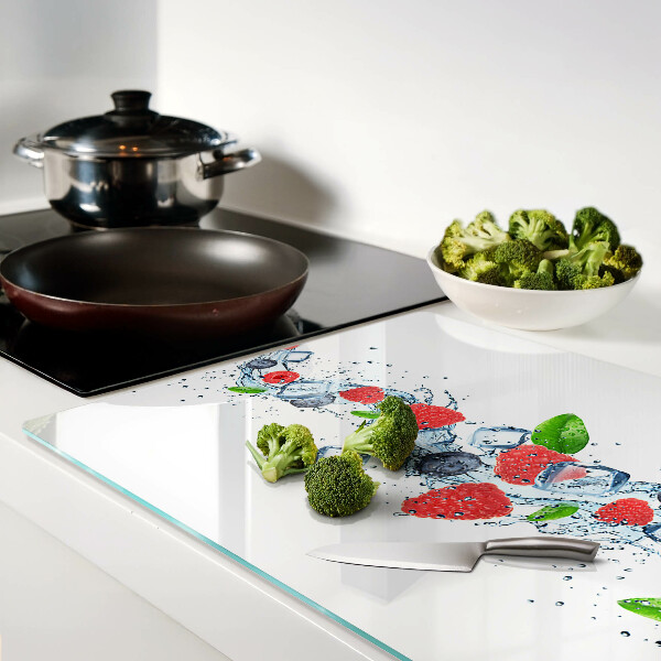 Glazen snijplanken Bloemenpatroon met bessen