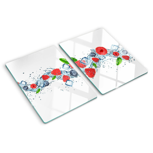 Glazen snijplanken Bloemenpatroon met bessen