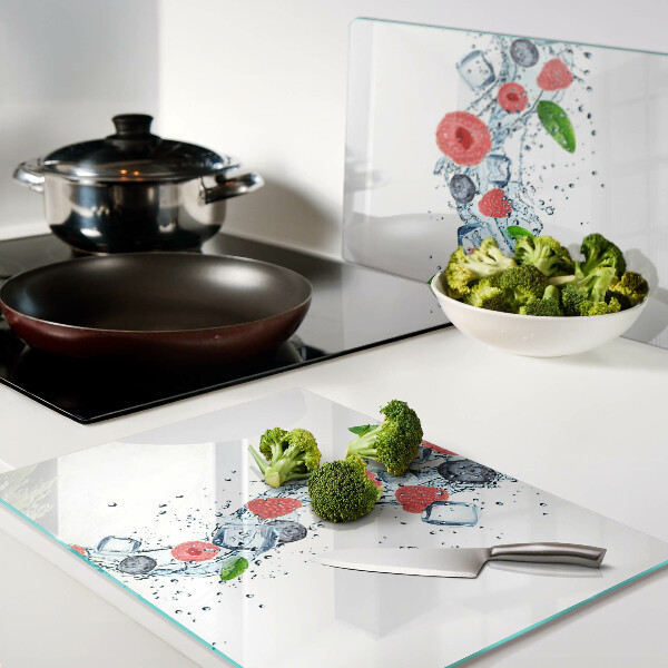 Glazen snijplanken Bloemenpatroon met bessen