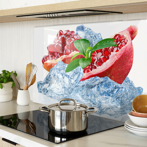 Snijplanken van glas Granaatappel en ijs