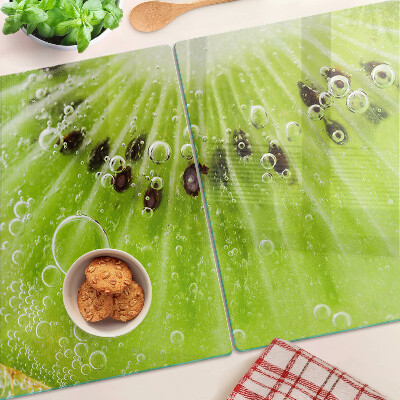 Snijplanken van glas Kiwi met waterdruppels