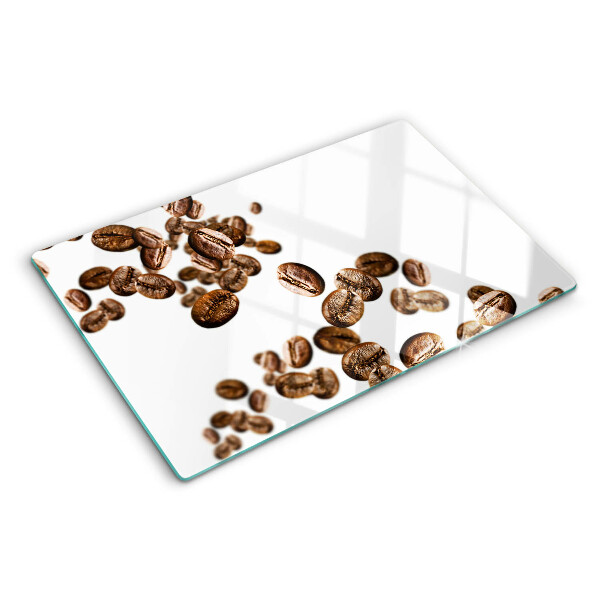 Glazen snijplanken Koffiebonen in beweging