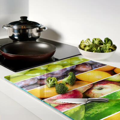 Snijplanken van glas Fruit in regenboogkleuren