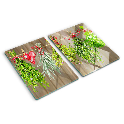 Glazen snijplanken Kruiden aan een touwtje