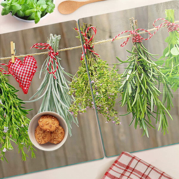 Glazen snijplanken Kruiden aan een touwtje