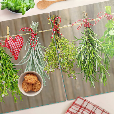 Glazen snijplanken Kruiden aan een touwtje