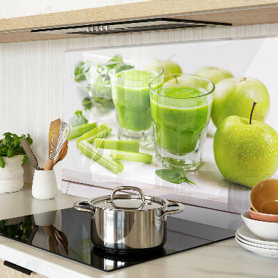 Glazen snijplanken Groene smoothie met verse ingrediënten