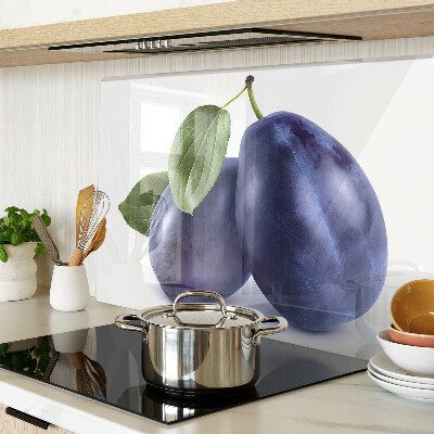 Snijplanken glas Pruimen met bladeren