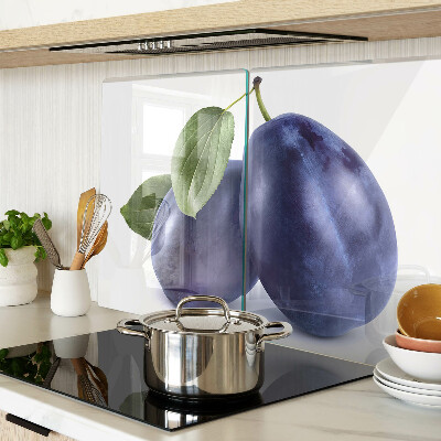 Snijplanken glas Pruimen met bladeren