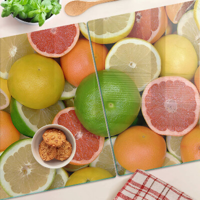Snijplanken glas Citrusvruchten in kleur