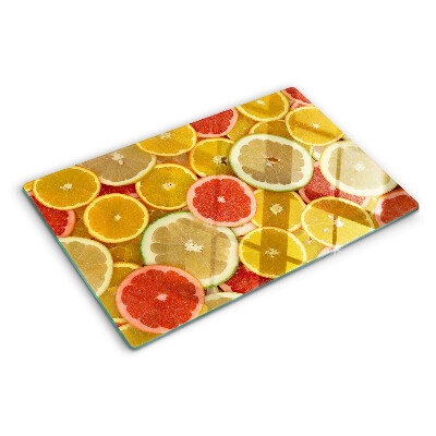 Glazen snijplanken Citrusvruchten in regenboogkleuren