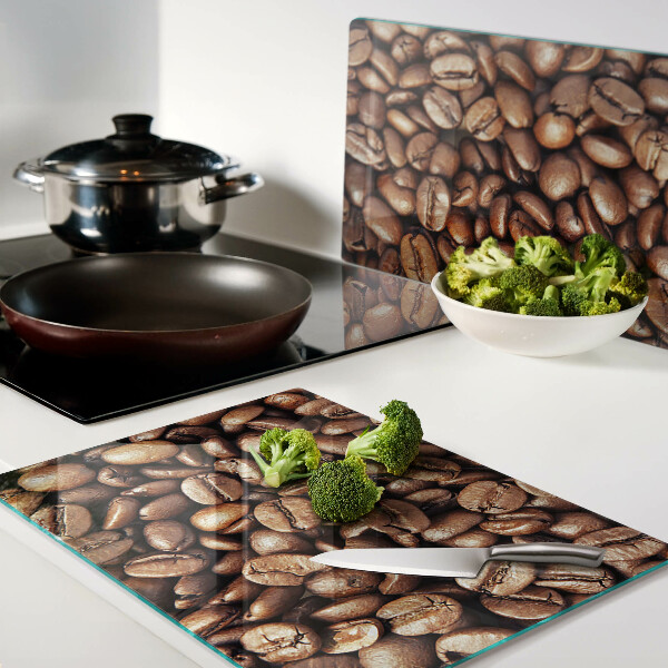 Glazen snijplanken Koffiebonen