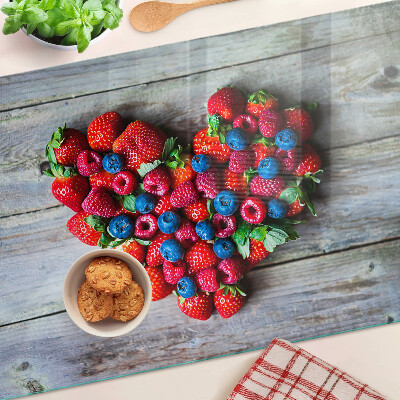 Snijplanken van glas Hart van bosvruchten