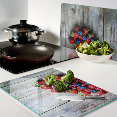 Snijplanken van glas Hart van bosvruchten